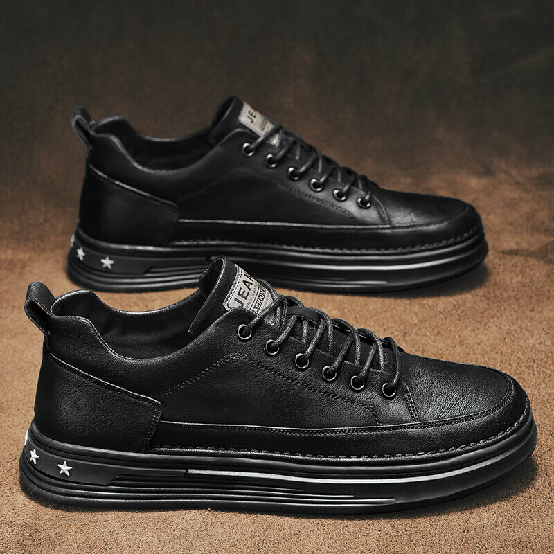 Sepatu kasual kulit buatan tangan untuk pria sepatu Sneakers desain Sneakers sepatu kulit nyaman pria sepatu kasual pria penjualan laris mokasin mengemudi