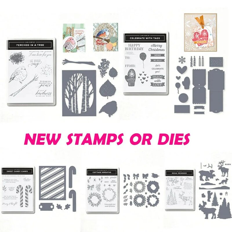 2023 Nieuwe Kerst Metalen Stansmessen En Clear Postzegels Voor Scrapbooking Fotoalbum Deco Stencils Handgemaakte Sjablonen Card Craft