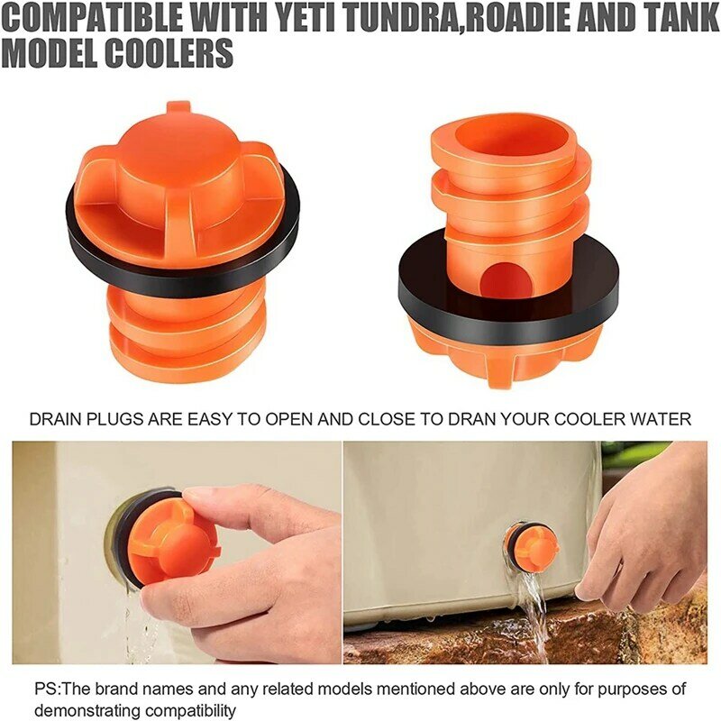 Cooler Drain Plugs Replacement Compatible With Most Rotomolded Coolers,Small Drain Plugs With Leak-Proof Design 2Pcs
