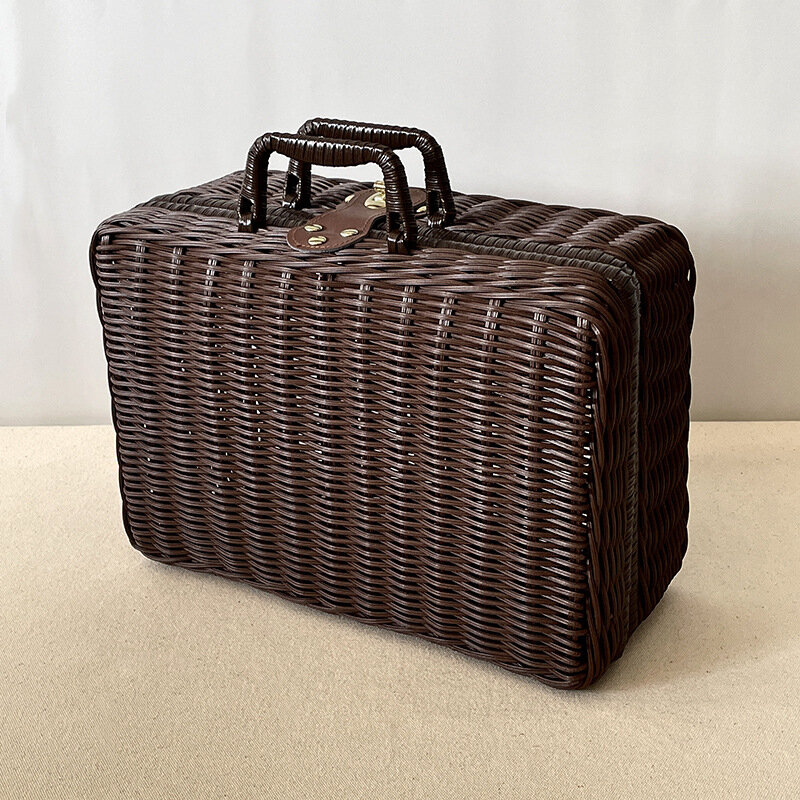 2023 neuer 14-Zoll-Vintage gewebter Koffer