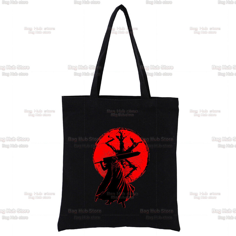 Berserk Guts Women Shopping Canvas Bag Female Girl Tote Eco Harajuku Shopper Swordsman Gatsu Sacrifice Zodd Shoulder Bags
