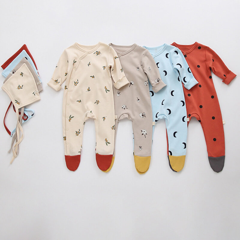 Yg-ropa para bebé de 0 a 18 meses, suave y cómodo mono de algodón con estampado de oso