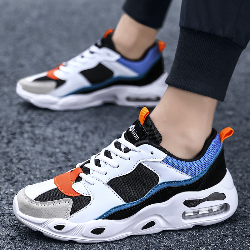 Chunky Sneakers Men Fashion Autumn Casual Sports Shoes Male Breathable Non-slip Air Cushion Trainer Running Vulcanized Shoes