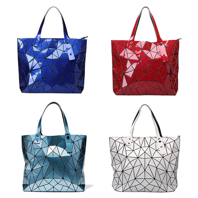 Nowe luksusowe torebki damskie torebki projektant plażowa, duża torebka Hologram torba na ramię sac główna torba geometryczna bolsa feminina Silver