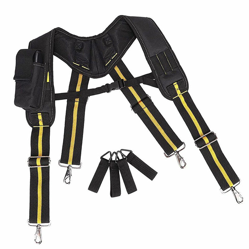 Multifunction Suspenders ประเภทรั้ง X เครื่องมือสายรัด Heavy เครื่องมือสายแขวนกระเป๋าเครื่องมือลดน้ำหนักชายเข็มขัด Suspender