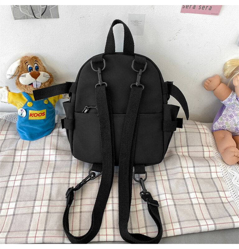 حقيبة المدرسة الكورية نمط للفتيات حقيبة ظهر نسائية صغيرة متعددة جيب حقائب الظهر المدرسية موضة Mochila للفتيات الصغيرات