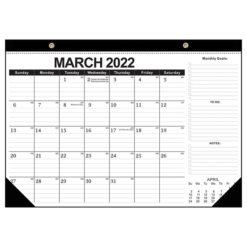 2022 Wall Calendar - Monthly Calendar 2022,Calendar with Twin,Desk Calendar, Wall Calendar with Writing Blocks and Dates