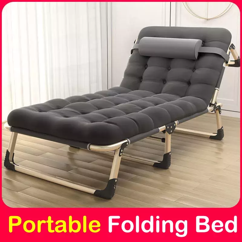 2022 nowe łóżko składane pojedyncze biuro nap łóżko przenośne rozkładane krzesło szpital łóżko towarzyskie proste łóżko nap łóżko marszowe