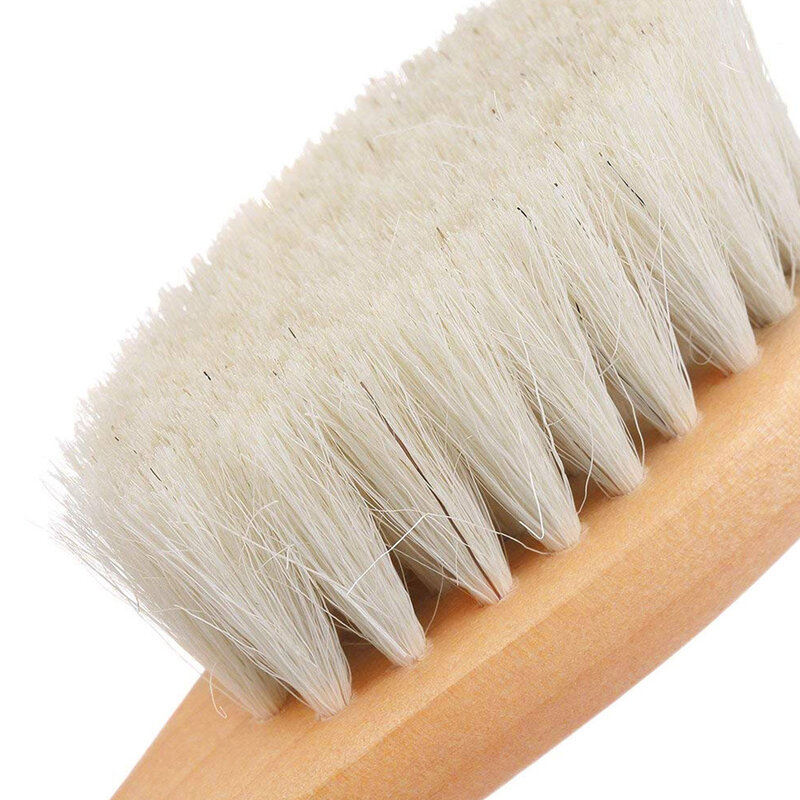Natural Pure Wool Soft Baby Brush Wooden Handle Brush Baby Hair Comb Infant Comb Head Head Massager Baby Hairbrush Baby Care