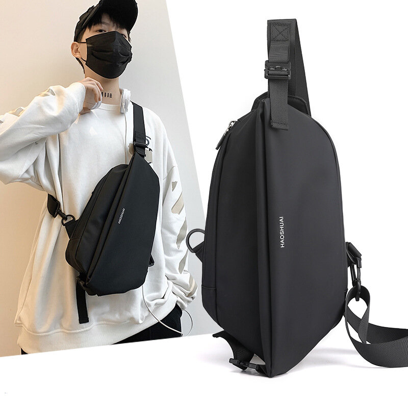 Męskie modne wielofunkcyjne modne torby na ramię wodoodporna torba podróżna Crossbody torba ze sznurkiem torba listonoszka torba na klatkę piersiową dla mężczyzn