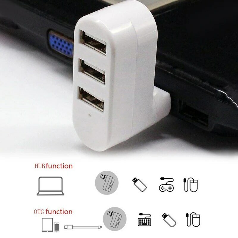 RYRA USB C Hub 3 In 1 High Speed Expander 2.0 Multi-function Multi Splitter Adapter Laptop Notebook Computer Office Accessories