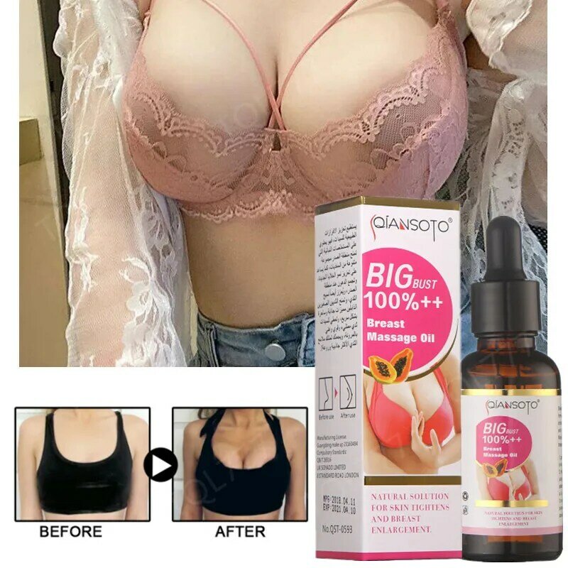 2022 New Papaya Breast Enhancement Oil Nursing Full Care Massage Lifting Oil Firming Big Breasts Women's Bigger Busts