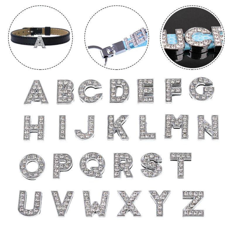 Breloques en forme de lettre, pendentif Alphabet en émail, breloque initiale en alliage A Z Abc, Diy
