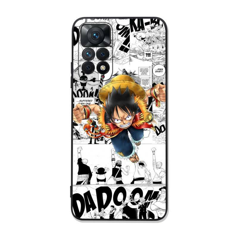 Casing Ponsel Anime One Piece Law Luffy Zoro untuk Redmi Note 11E 11S 11 10 9 Pro 9A K20 K30 K40 Sampul Silikon Lembut