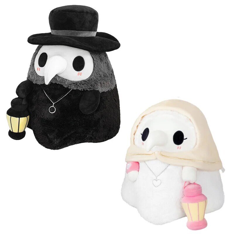 Peluche lumineuse de Couple avec bec de dessin animé pour Halloween, jouet de docteur en peluche, décoration de fête de la saint-valentin, accessoires de bal, cadeaux