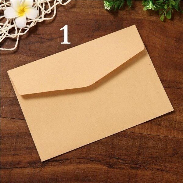 10Pcs Classical White Black Kraft Blank Mini Paper Window Envelopes Wedding Invitation Envelope Gift Envelope