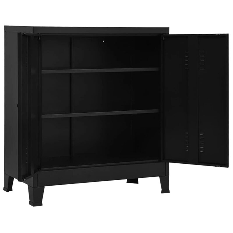 Filing Cabinet Industrial Black 35.4"x15.7"x39.4" Steel