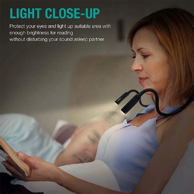 Lampe Led Portable et Flexible pour la lecture et les câlins, idéale pour la marche ou la course nocturne, mains libres, usage extérieur