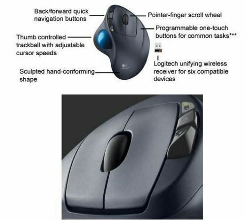 Nieuwe Logitech Wireless Trackball Laser Track Cordless Mouse M570 Mac/Windows
