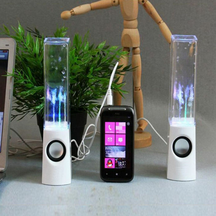 Colorful Music Fountain Square Water Dance Audio LED Creative Gift USB Boutique Computer Speaker