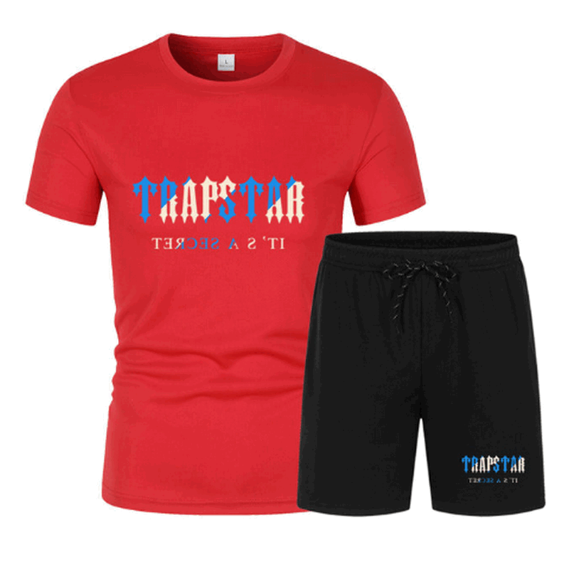 2023 Sommer Herren Sets Traps tar gedruckt Kurzarm T-Shirt Casual Sport Jogging Shorts Set Mode Street Tide Marke Kleidung