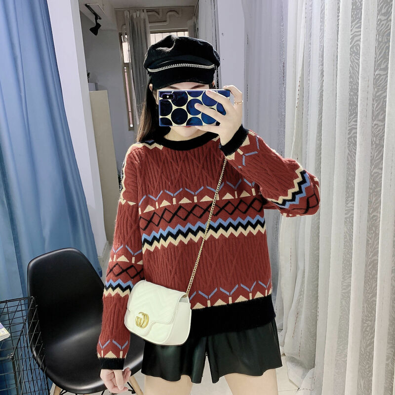 Suéter japonés holgado para Mujer, Jersey grueso, informal, Vintage, para Navidad, otoño e invierno, 2022