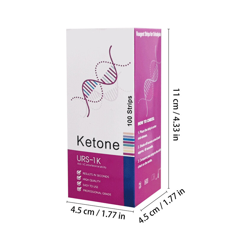 100pcs Ketone Test Strips Urine Test Strips Ketone Tester For Testing Ketones In Urine On Low Carb Ketogenic Diet Ketosis Home