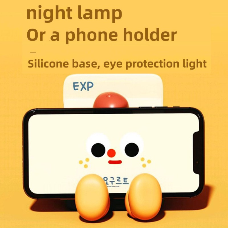 Milk Box LED Night Lamp Cartoon Silicone USB Rechargeable Chlidren Sleeping light Touch Sensor Timing Bedroom Bedside Lamp Gift