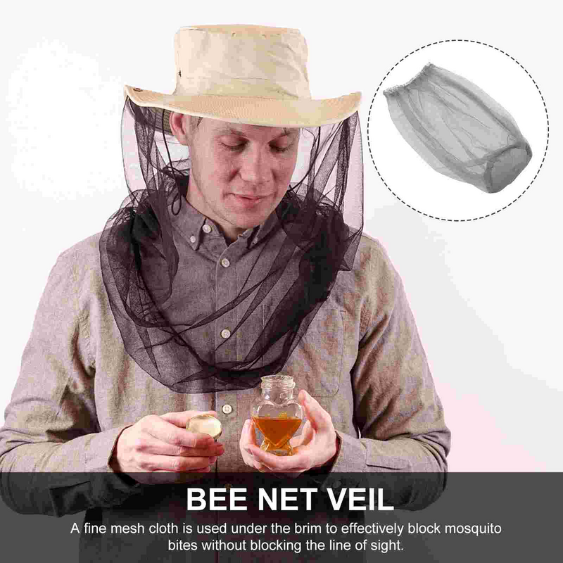 3pcs Breathable Useful Insect Head Net Head Mosquito Nets for Fishing Outdoor Camping