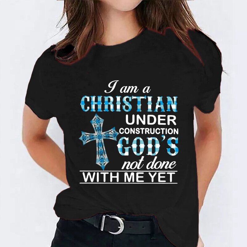 Футболки Бога дневного света христианские рубашки верные футболки подарки для христиан повседневные топы с коротким рукавом летние футбол...