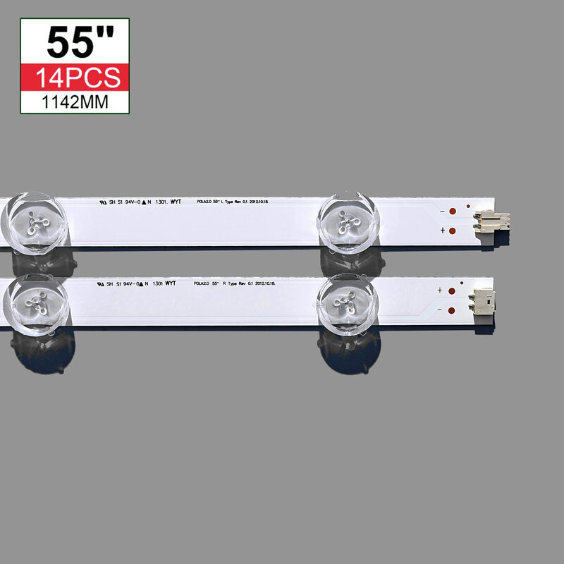 Tira de lámparas de luz LED de fondo para TV de 55 ", accesorio para modelos 55LN5400, 55LN5200, INNOTEK POLA2.0, 55 Innotek POLA 2,0, 55la620v, 55LN549C, 12LED