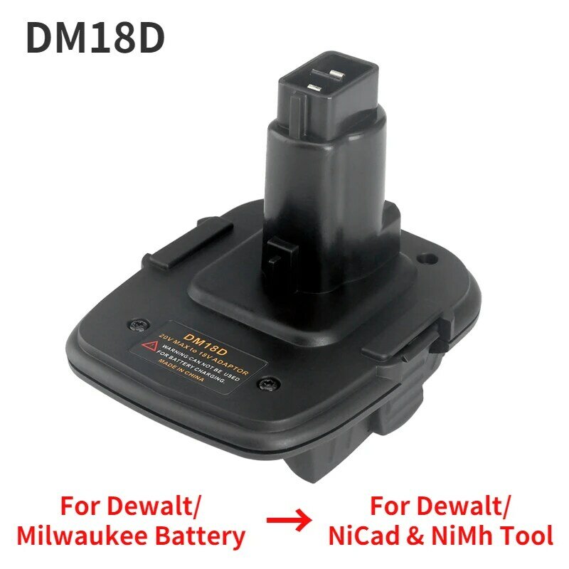 Adaptateur d'outils électriques DM18M, etc. Convertisseur pour batterie Li-ion 18V de Dewalt pour Makita Milwaukee Bosch Ryobi