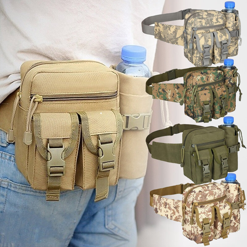 Tactical Casual Fanny Waterproof Pouch Waist Bag Packs Outdoor Military Bag Hunting Bags Tactical Wallet Waist Packs