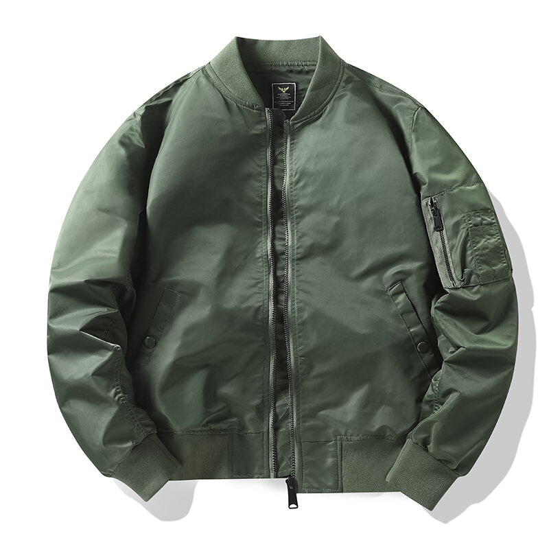 Men Bomber Jacket Mens Classic Flight Jacket Brand Pilot Mens Hip Hop Outwear Winter Coat Zipper Loose Clothing Plus Size 5XL