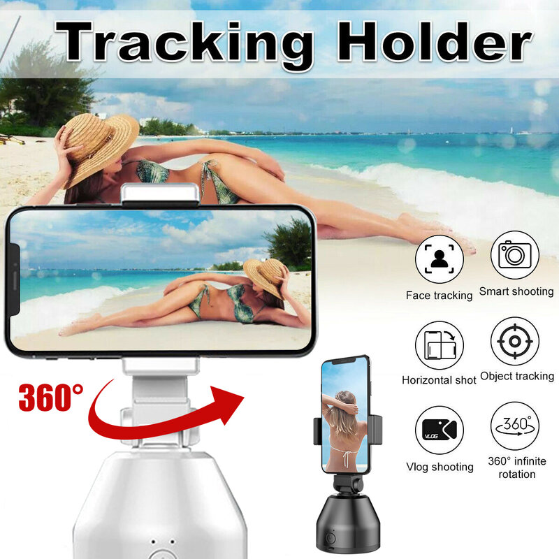Auto Gesicht Tracking Kamera Gimbal Stabilisator Smart Schießen Halter 360 Rotation Selfie Stick Stativ für Live Vlog Video Aufnahme