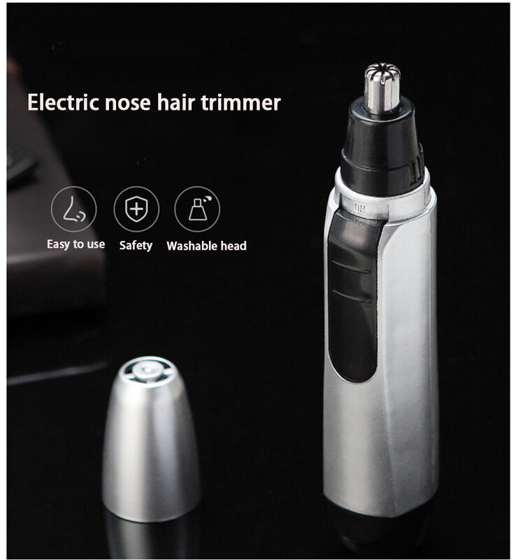 Aparador elétrico do cabelo do nariz para homens e mulheres, Shaver, Clipper, orelha, pescoço, sobrancelha, Razor Remover Kit