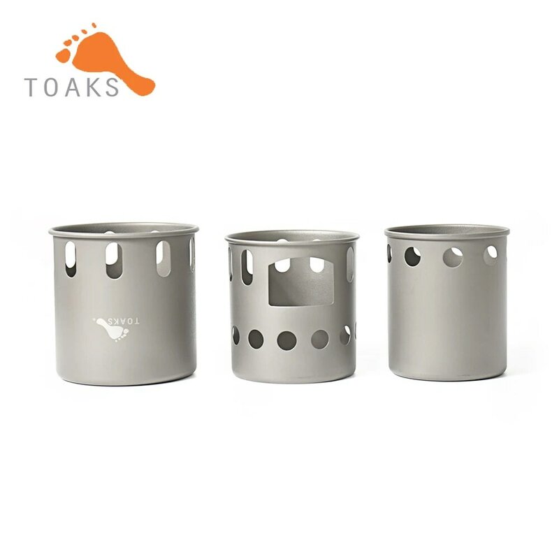 TOAKS Pure Titanium STV-12 Wood Stove Outdoor Camping Equipment Backpacking Cooking Wood Burning Stove (Small) Cooking System
