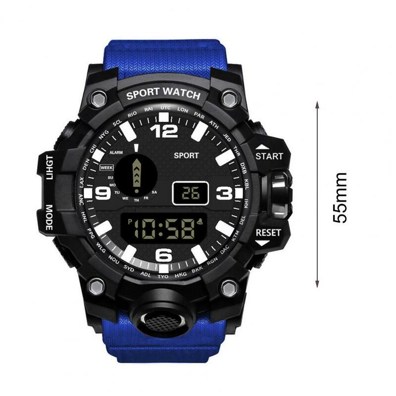 간단한 디지털 시계 휴대용 남자 시계, 한국 스타일 LED 스톱워치 스포츠 손목 시계 장식