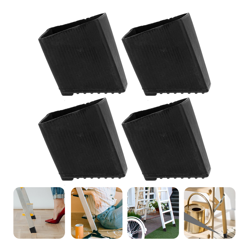 4Pcs Ladder Feet Covers Rubber Ladder Replacement Step Ladder Feet Mat Cushion Pads Ladder Accessories 2.5x3.5cm