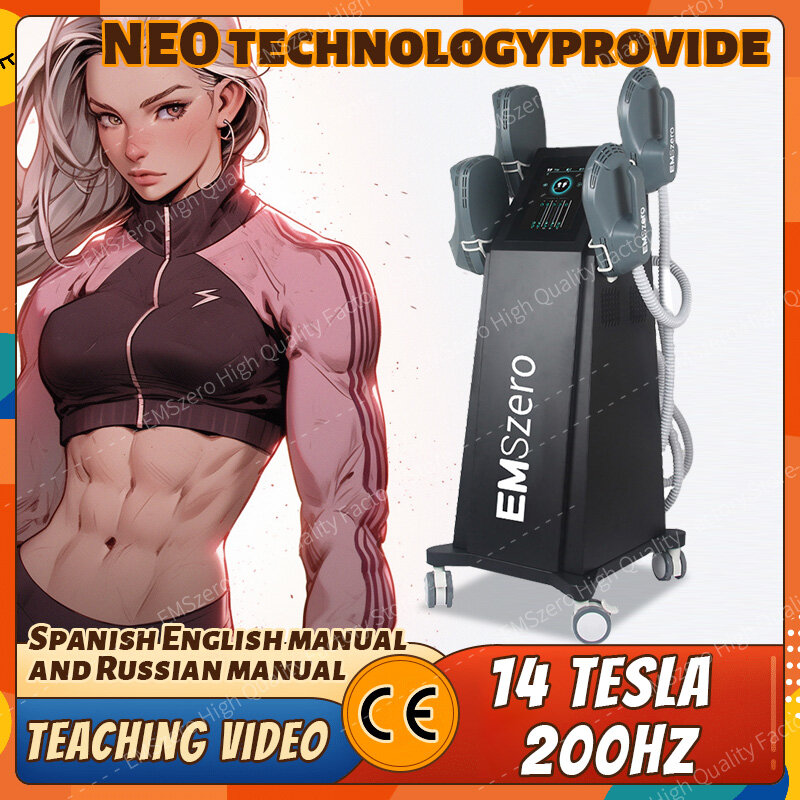 New in Sculpt Muscle Stimulator Hi-EMT DLS- EMSLIM EMSzero 14 Tesla 6500W High Intensity NEO Electromagnetic Slimming Fitness