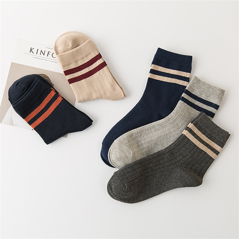 Reine Baumwolle Socken Mode Vintage Streifen Kurze Sport Socke Männer Casual Streetwear Kurze Soks Für Mann Mädchen Cool Tube Socken