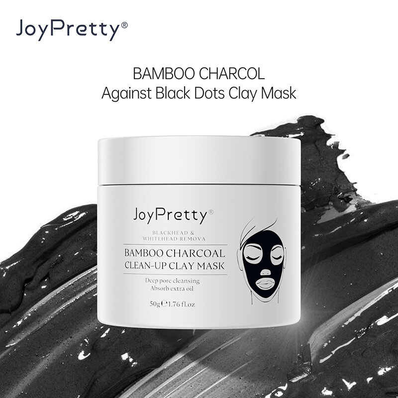 Removedor de cravo de bambu máscara facial de limpeza contra pontos pretos acne máscara de argila preta creme cuidados com a pele cosméticos