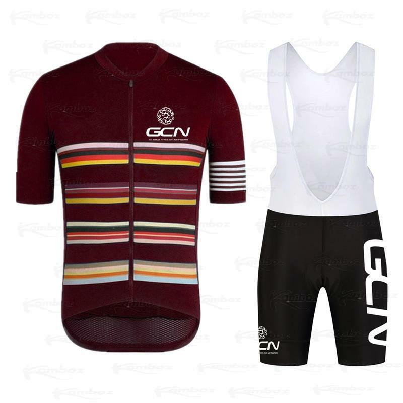 GCN-Conjunto de ropa de ciclismo para hombre, traje de manga corta de secado rápido, pantalones cortos y pechera, 2022