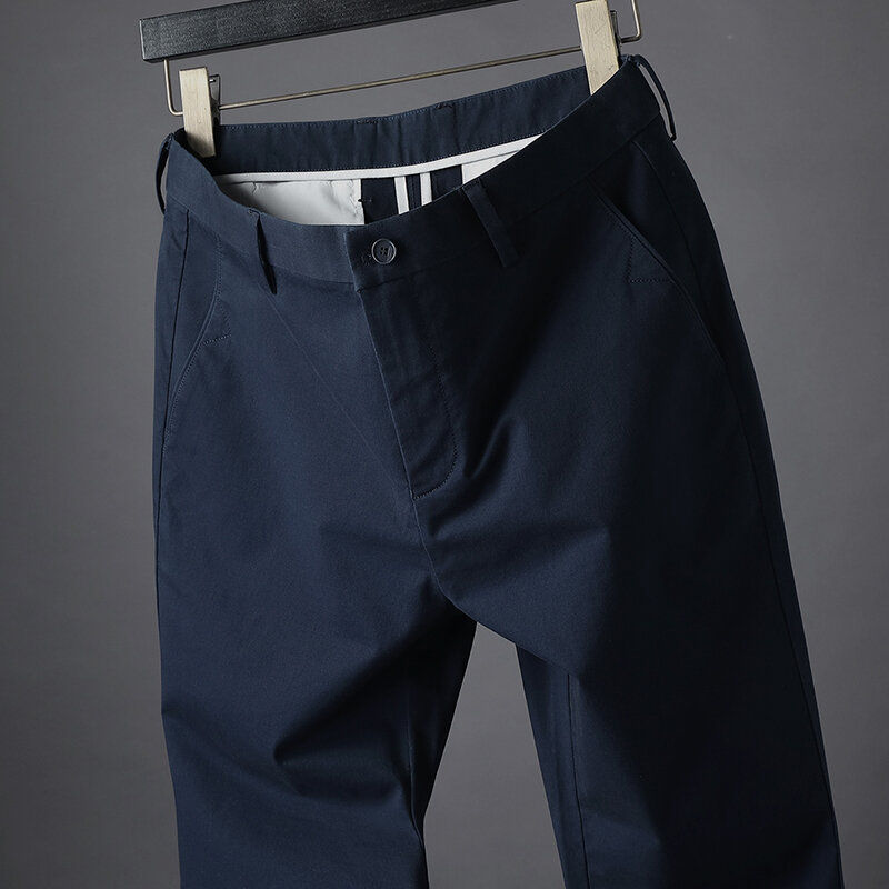 Pantaloni Casual estivi pantaloni coreani da uomo in cotone coreano Business Slim Feel