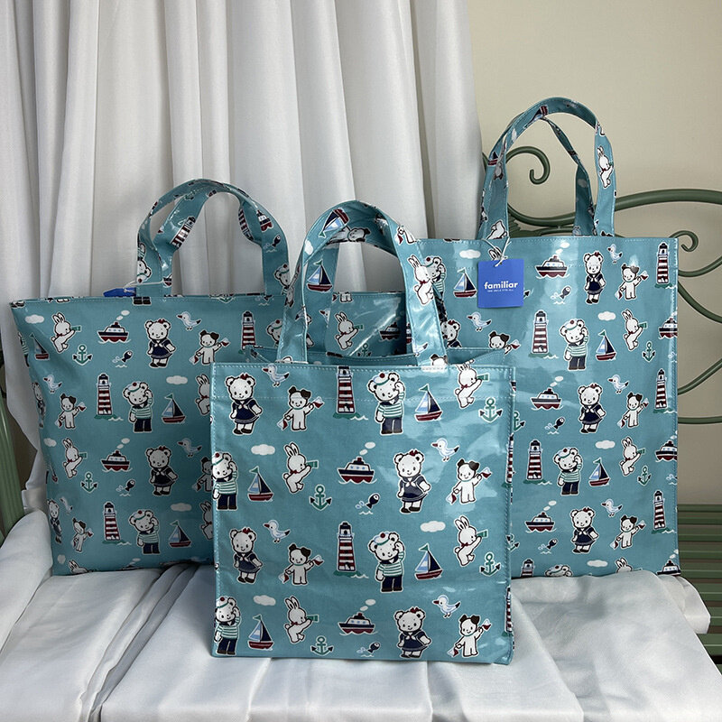 Kawaii Familiared Anime Cartoon Print Handbag Casual Lightweight Waterproof Women's Bag Tote Bag Cute Large Capacity Tote Bag