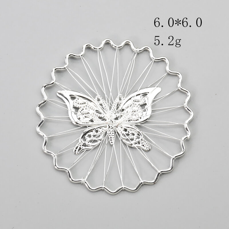 Aluminium Kawat Kupu-kupu Liontin Pesona untuk Kalung Anting Perhiasan Membuat Temuan Komponen DIY Lonceng Angin Konektor Dekorasi