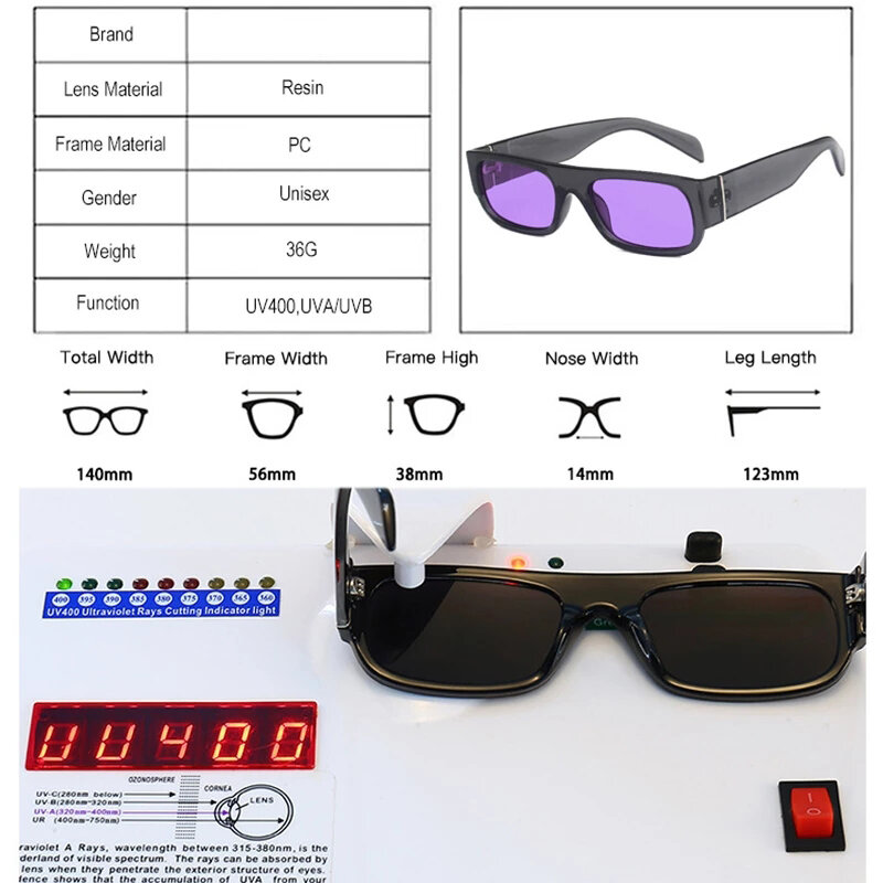 Gafas de sol rectangulares pequeñas para mujer y hombre, lentes de sol Retro a la moda, color champán, verde y morado, con protección UV400, cuadradas, 2022