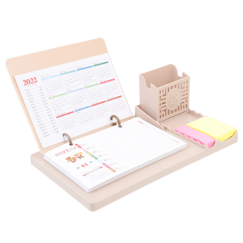 1Pc calendario da tavolo scuola Home Office agenda Planner Desk 2022 calendario (come mostrato)