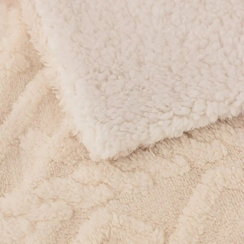 Fundas de almohada gruesas de terciopelo tallado en invierno, fundas de almohada suaves y sólidas de alta calidad para el hogar y el Hotel, 48x74cm