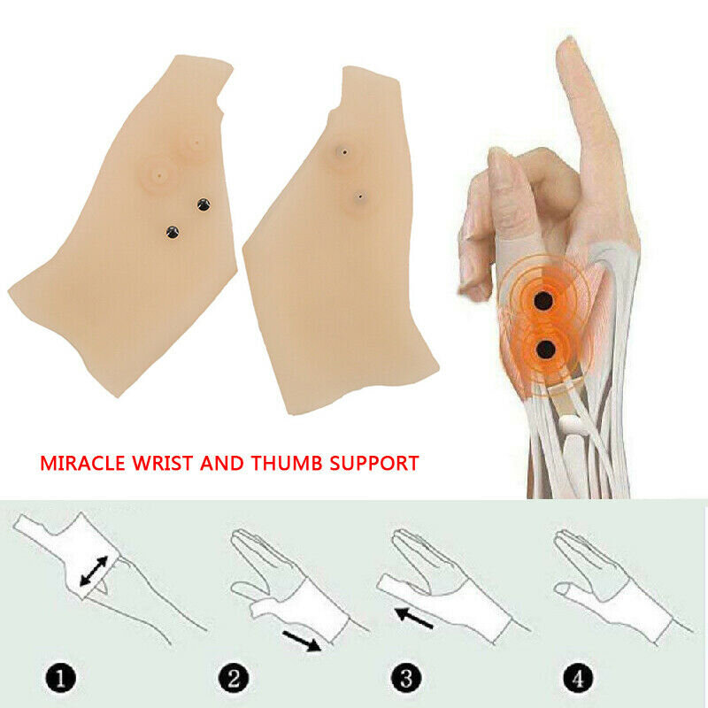 Sarung Tangan Terapi Pergelangan Tangan Magnetik Tenosinovitis Keajaiban Jempol Gelang Penopang Pergelangan Tangan Gel Memperbaiki Rasa Sakit Sarung Tangan Netral